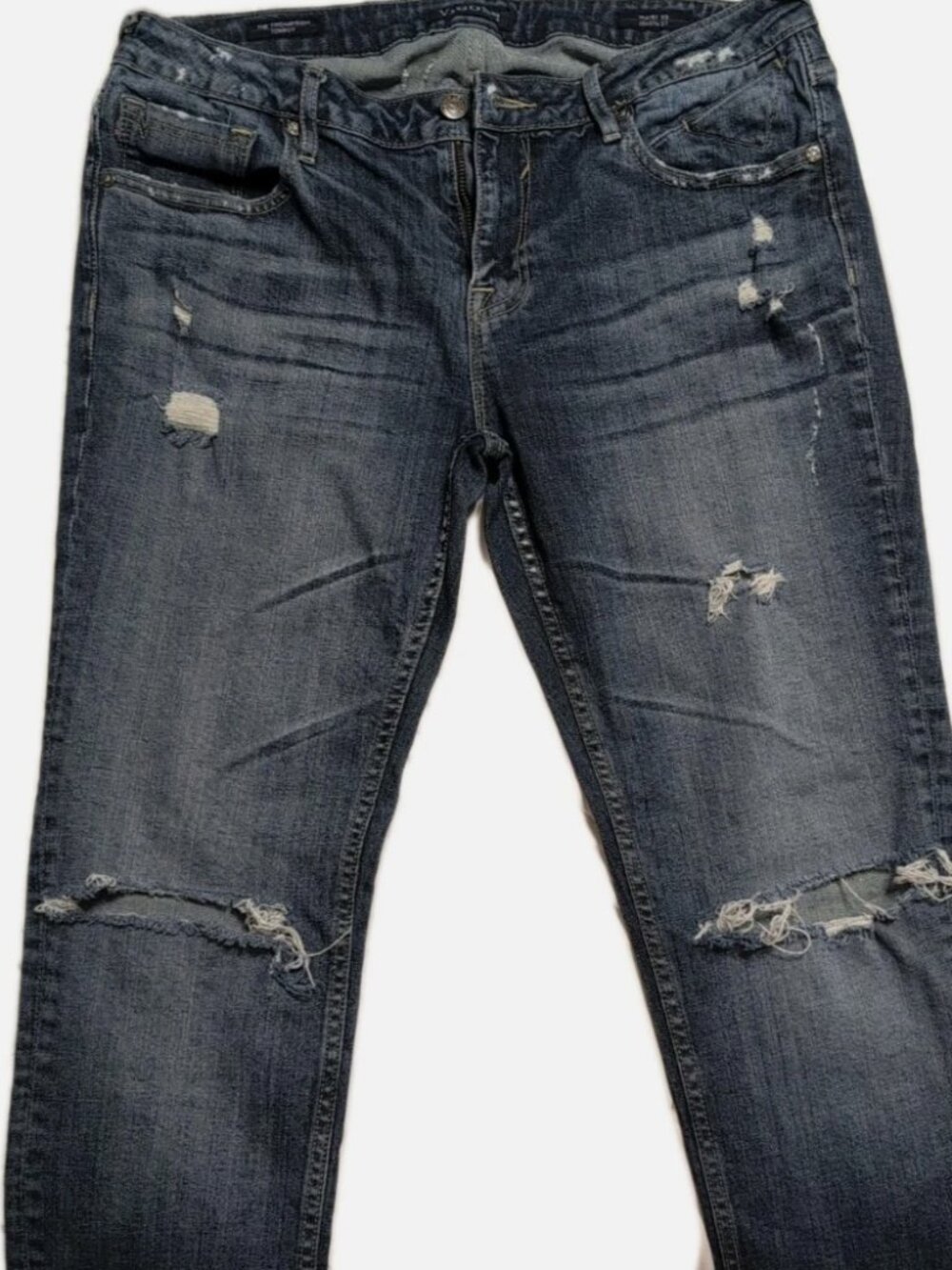 Vigoss Women's The Thompson Tomboy Distressed Jeans Blue Size 32 | 27